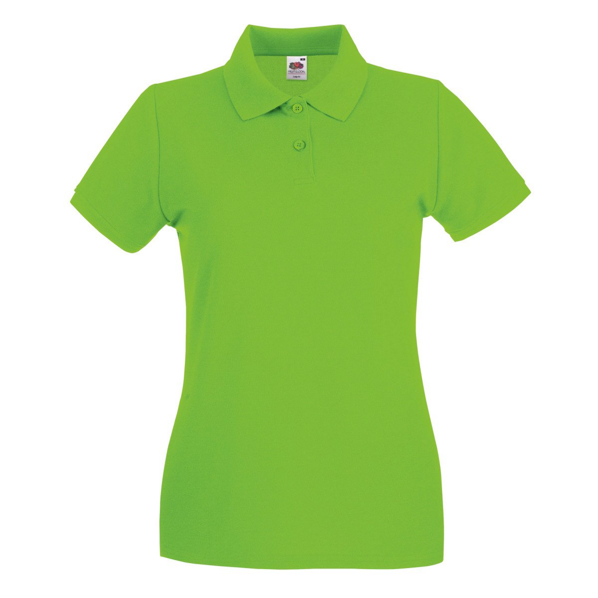 Fruit Of The Loom Women's Lime Premium Fitted Short-Sleeved Polo Shirt In | Size: Large