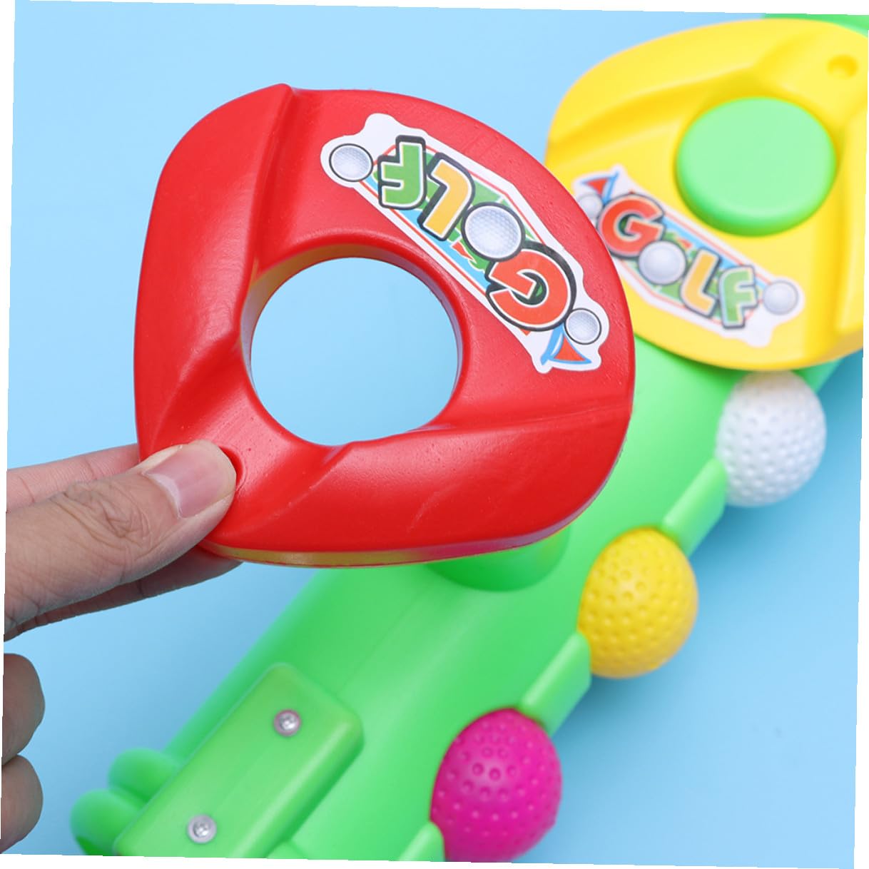 ORFOFE 2 set Giochi Educativi Golf in Plastica per Adulti Gioco Sportivo Indoor e Outdoor Promuove Sviluppo Motorio e Immaginazione Attività Genitore-figlio Verde