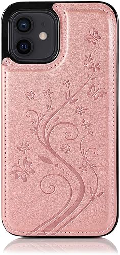 Miniatura 7 de Asuwish Funda compatible con iPhone 12 Pro iPhone12 6.1, protector de pantalla de vidrio templado, tarjetero y cartera, funda de cuero para teléfono