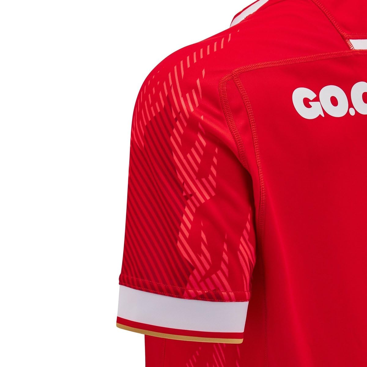 Macron Maillot de rugby du Pays de Galles 2024/25 pour adultes, rouge, coupe régulière