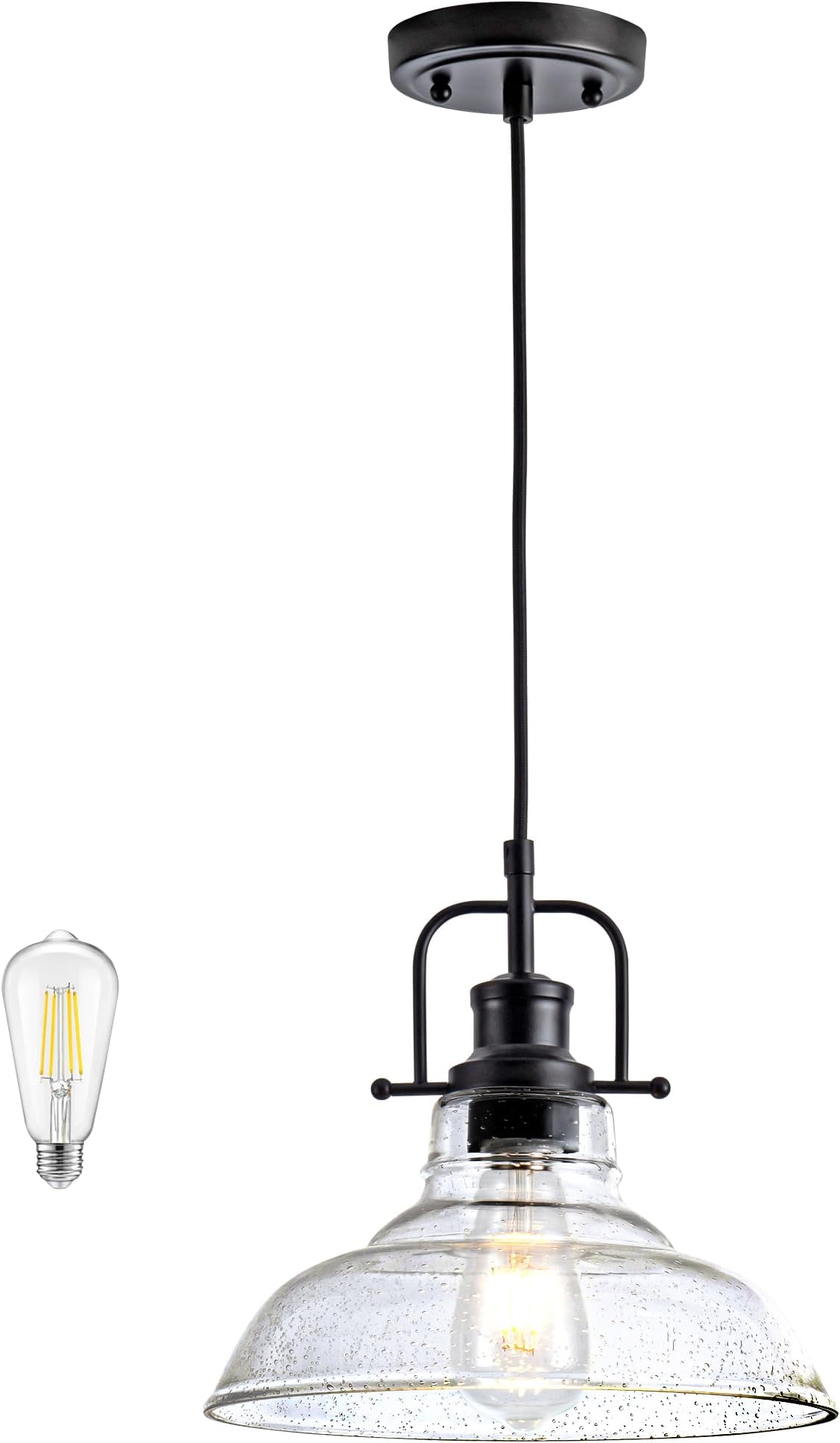 Kira Home Beacon 11" Industrial Farmhouse Pendant Light
