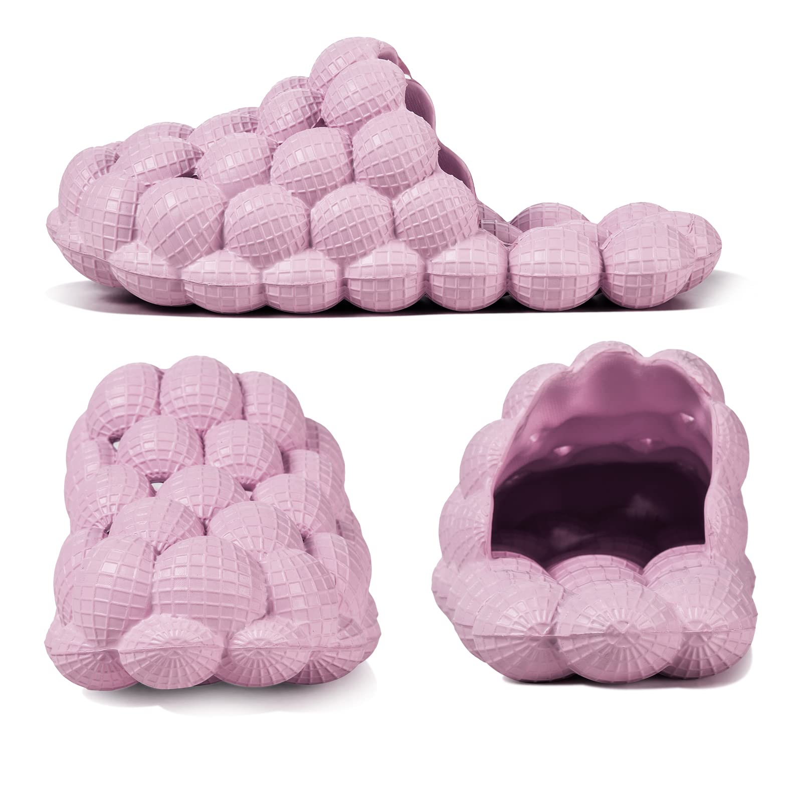 (35/36)Jaeynow Bubble Slides for Women,Funny Lychee Massage Spa Slippers for Men Indoor and Outdoor Non-Slip Bath Shower Shoes Bedroom House Gym Basketball Slides Shoes for Women Sandals pin