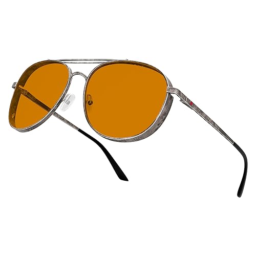 GUNNAR Gaming Glasses - Fallout Brotherhood of Steel Gunmetal Amber Max Lens - Blue Light Blocking Relieve Dry Eye