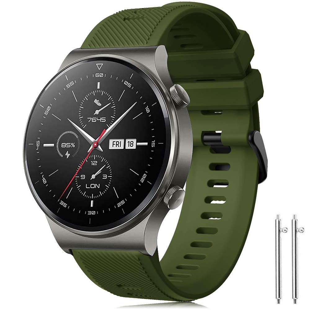 Pulsera Forerunner 745/Huawei Watch GT2 Pro banda de repuesto de silicona 22 mm pulsera para Gear S3 Frontier/Classic/Galaxy Watch 3 45 mm/Galaxy Watch 46 mm/Huawei Watch GT/GT 2 46 mm