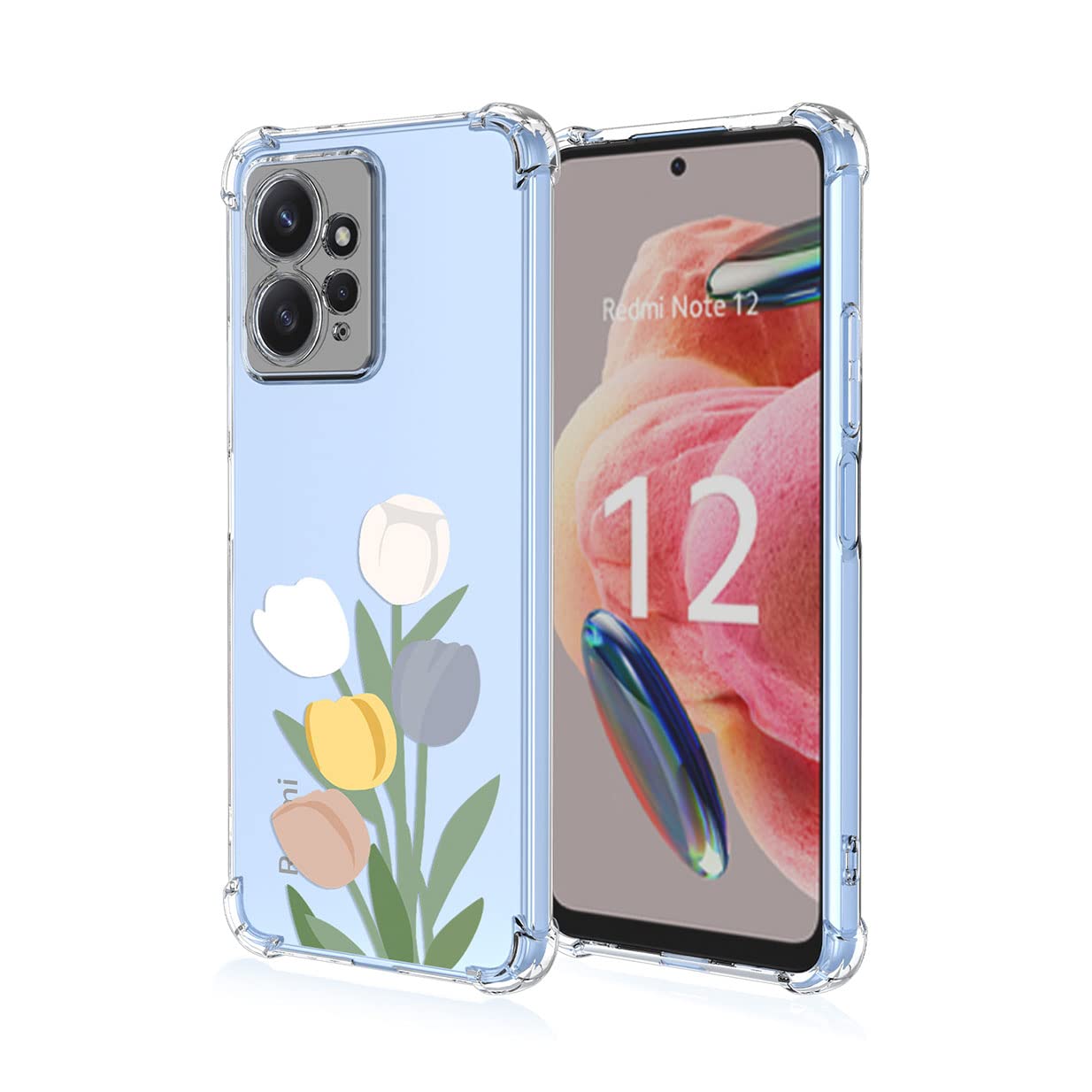 Custodia TPU Per Xiaomi Redmi Note 12 4G – Morbida Con Motivo Balletto In Rilievo, Trasparente - 2