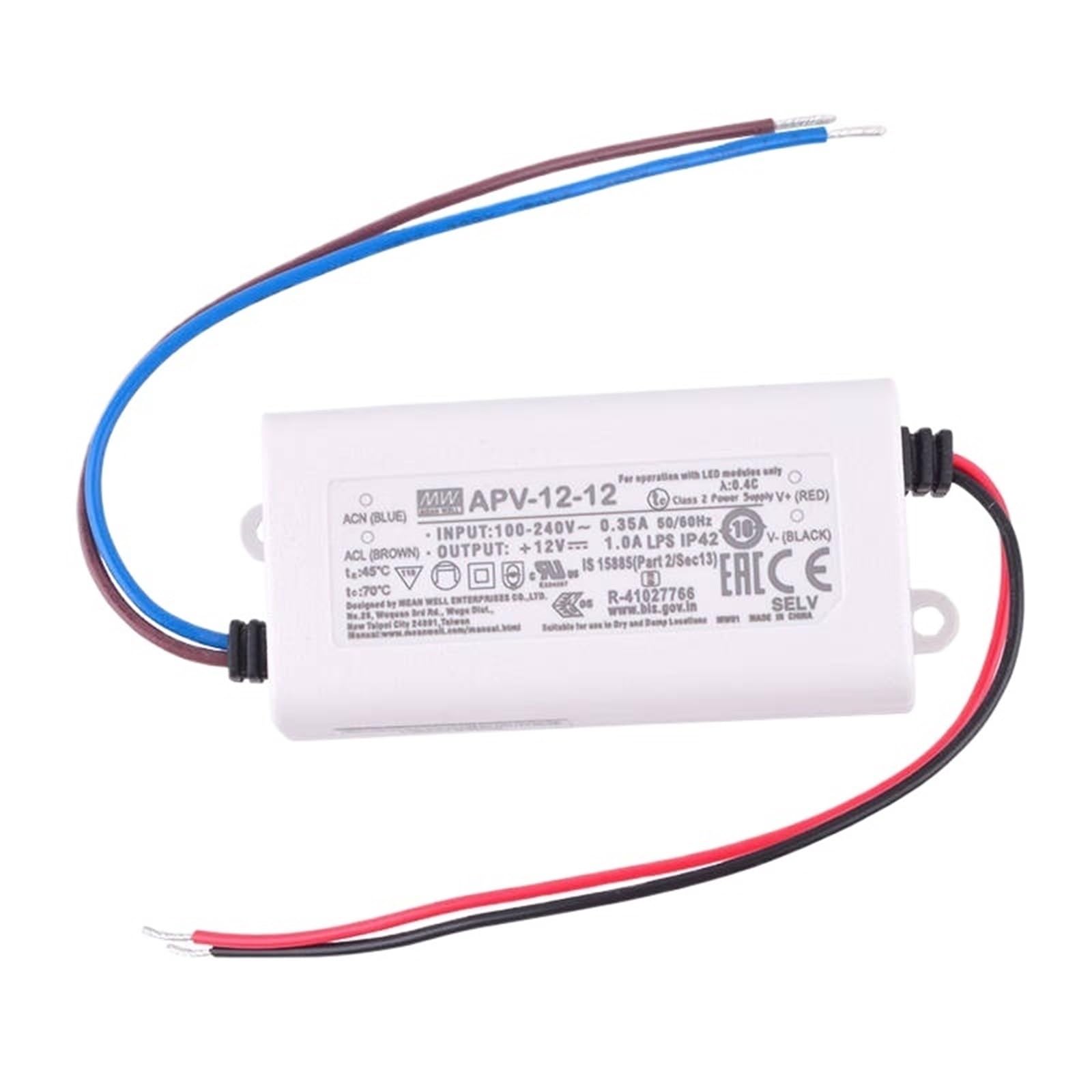 FCARUMIQP APV-12-12 12VDC 1A 12W Single Output Switching Power Supply LED Driver