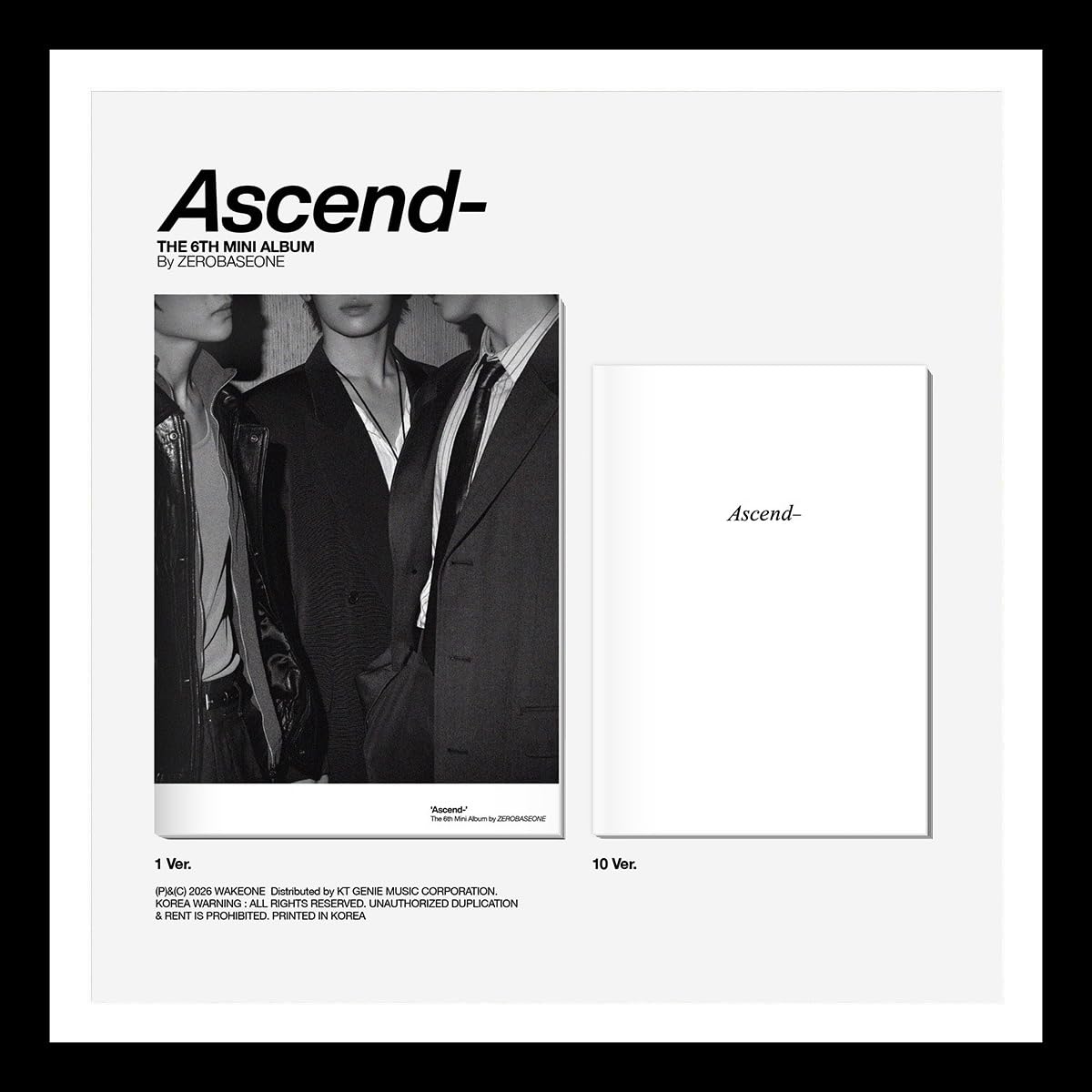 ZEROBASEONE [ASCEND-] 6. Mini-Album (2 Ver. Set+Karte) K-POP