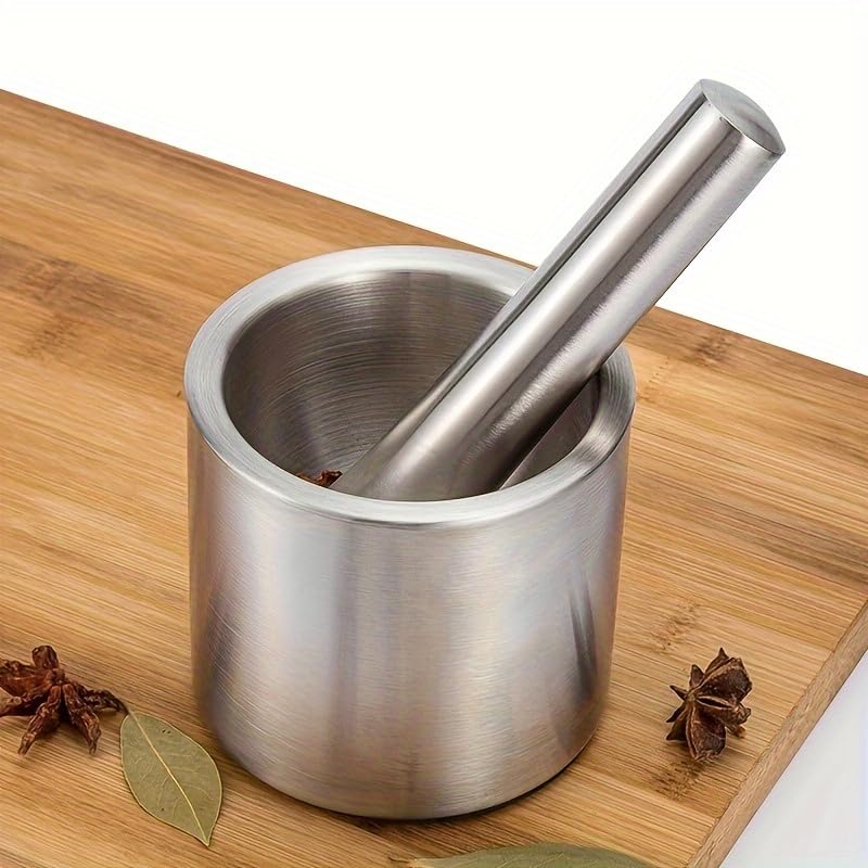 Mortaio Con Pestello Mortaio for aglio da cucina, ciotola for pestare il peperoncino, set di mortaio e pestello for pepe, spremiaglio, macinapeperoncino domestico