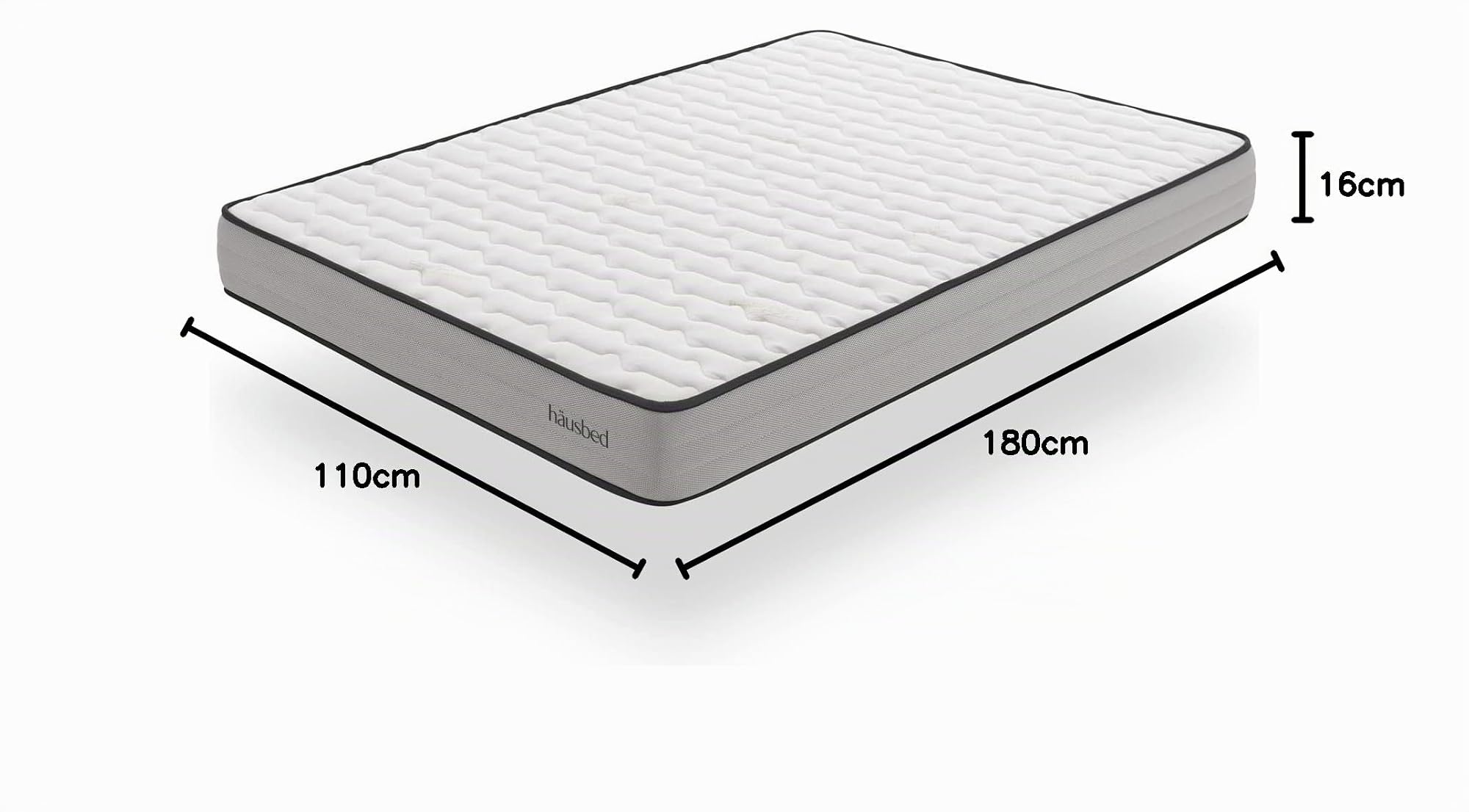 Colchón 110X180 Colchón Viscoelástico WALLIN | Altura 16cm | Relleno Viscosoft | Núcleo HR Air Alta Densidad | Tejido Stretch 250g | Firmeza Media | Alta transpiración
