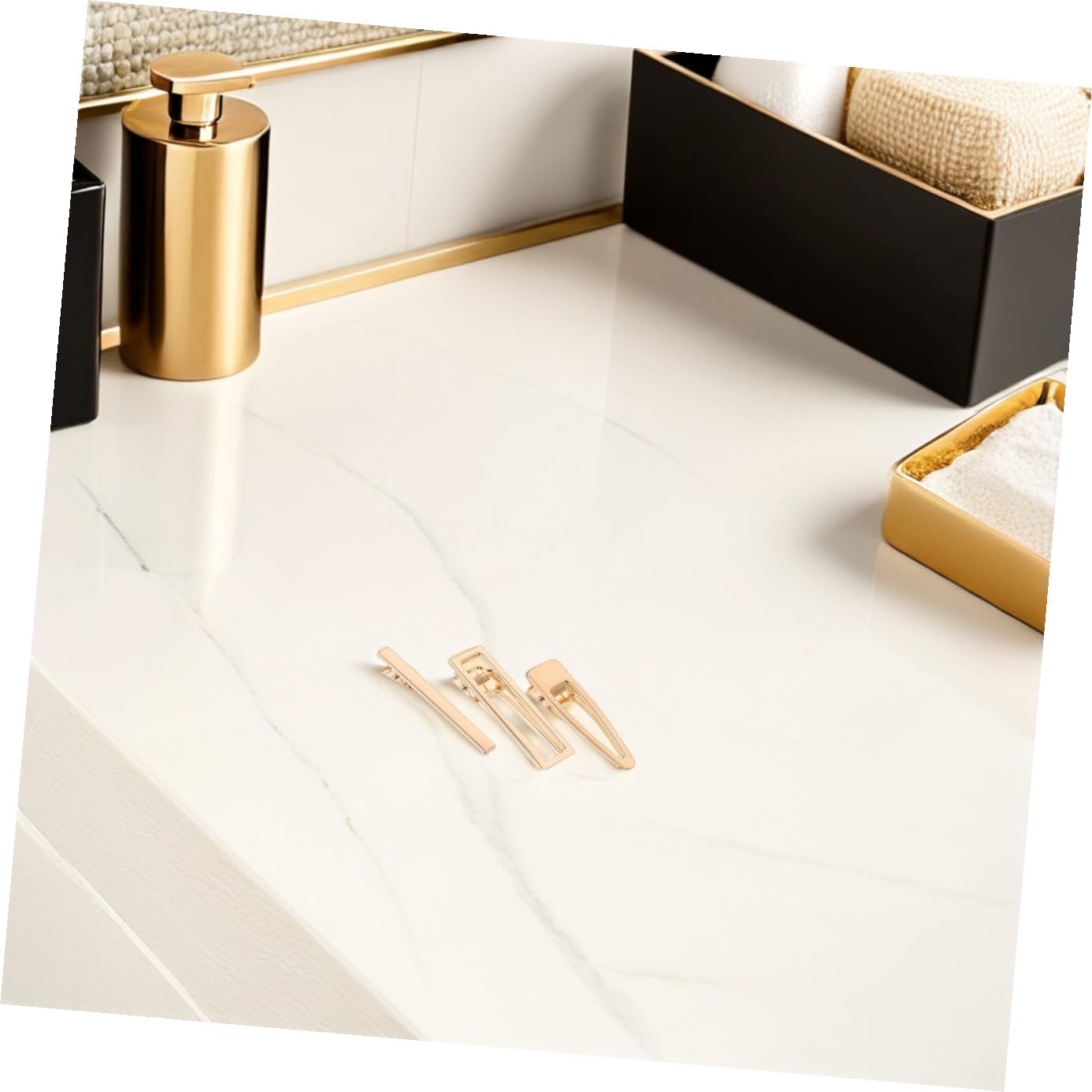 Healeved 60 pezzi Fermagli Capelli Coccodrillo in Metallo Dorato Clip per Capelli Fai da Te per Ragazze e Donne Accessori Leggeri e Comodi per Styling e Trucco