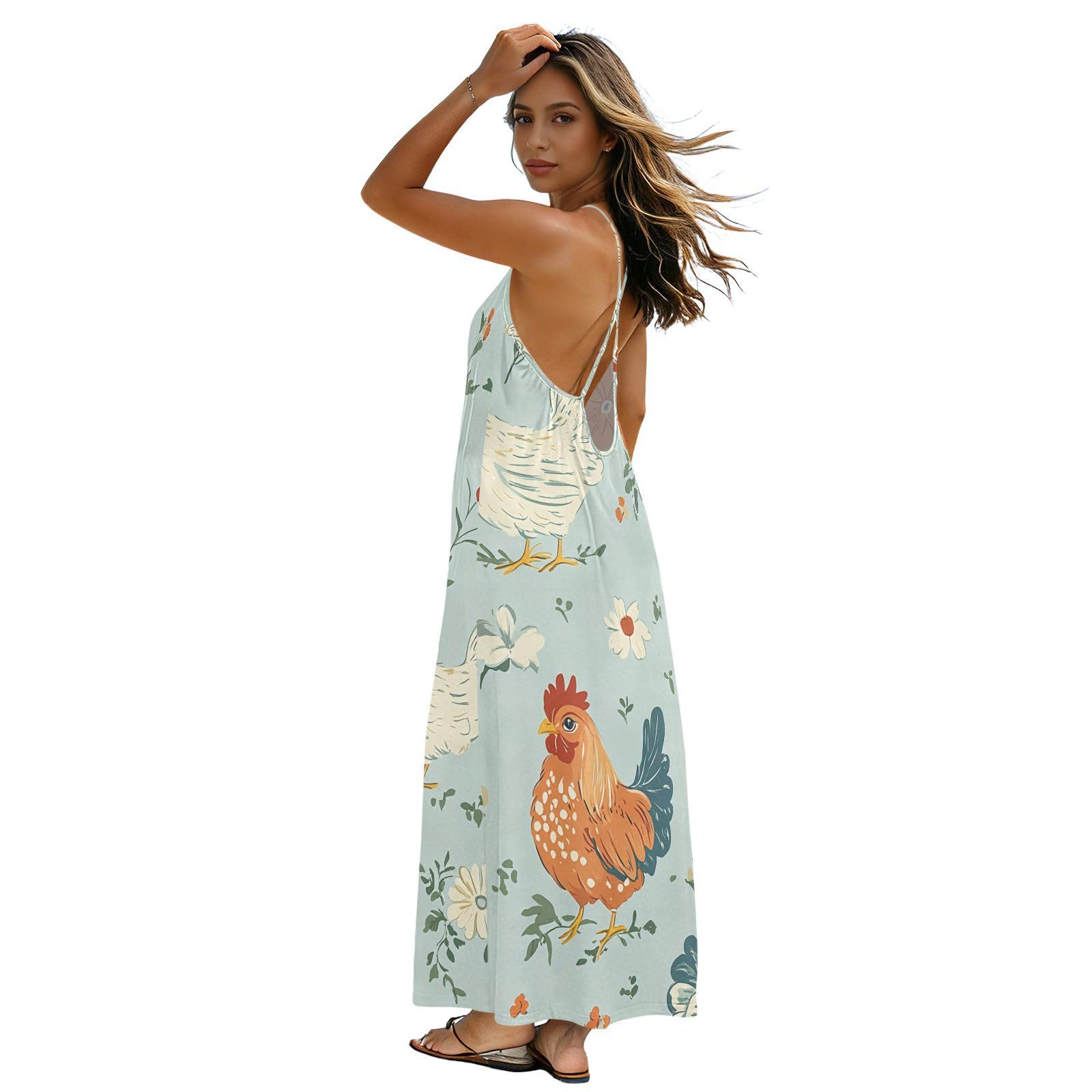 Robe longue dos nu fleurie pour vos soirées d'été et sorties à la plage