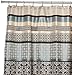 Madison Park Princeton Geometric Jacquard Fabric Shower Curtain, Transitional Shower Curtains for Bathroom, 72 X 72, Blue