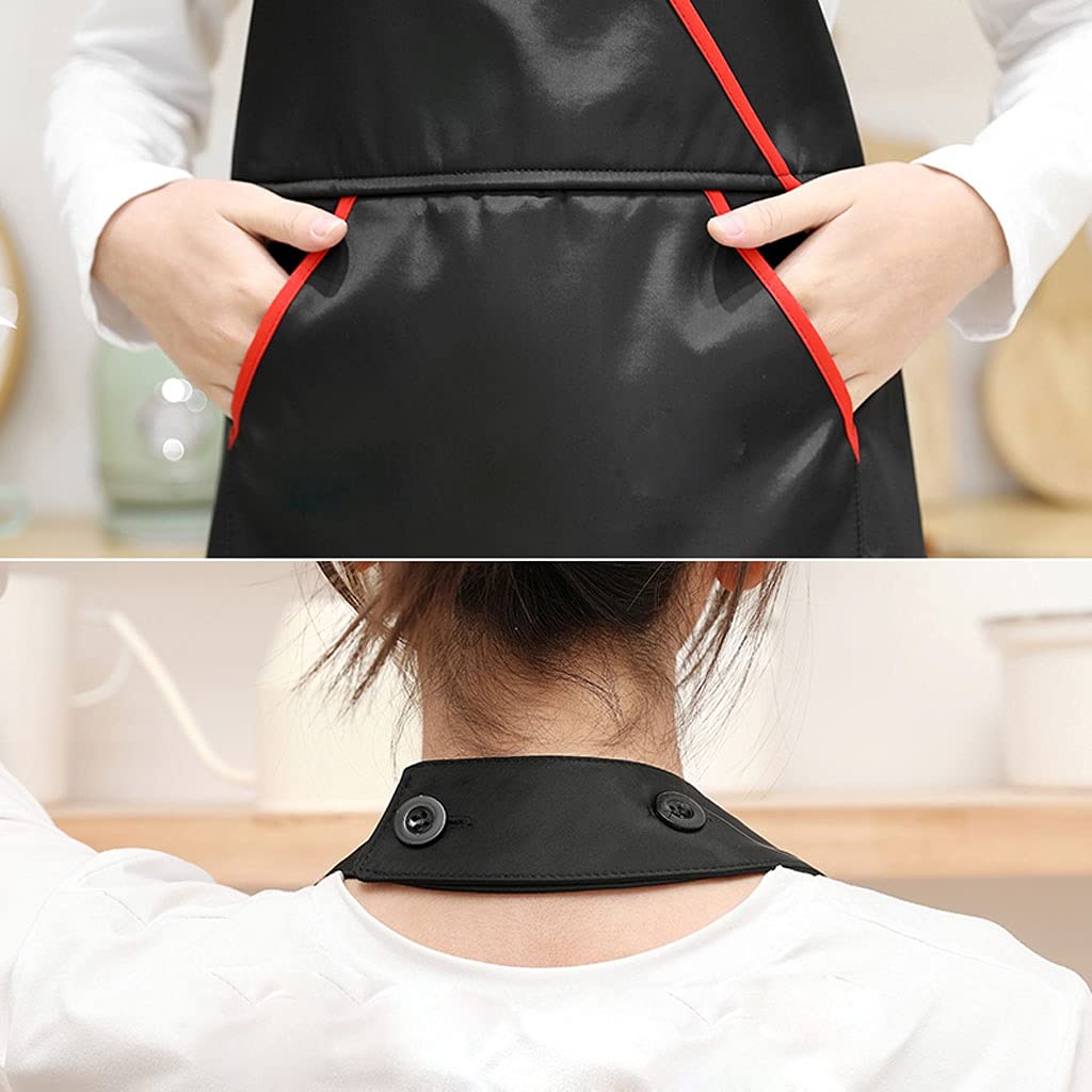 Delantales Delantal Algodón Ajustable Babero, Chef Babero Delantal, Cocina Cocina Trabajo Delantales for Mujeres Hombres Chef Forcooking, Horneado Regalo Sorpresa