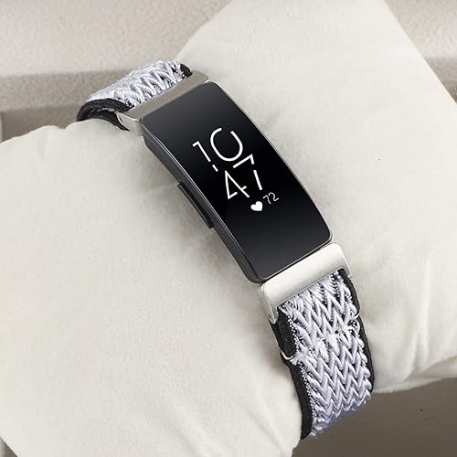 Miniatura 4 de Paquete de 2 correas elásticas para reloj compatibles con Fitbit Inspire 2InspireInspire HR, pulsera deportiva de nailon suave transpirable de