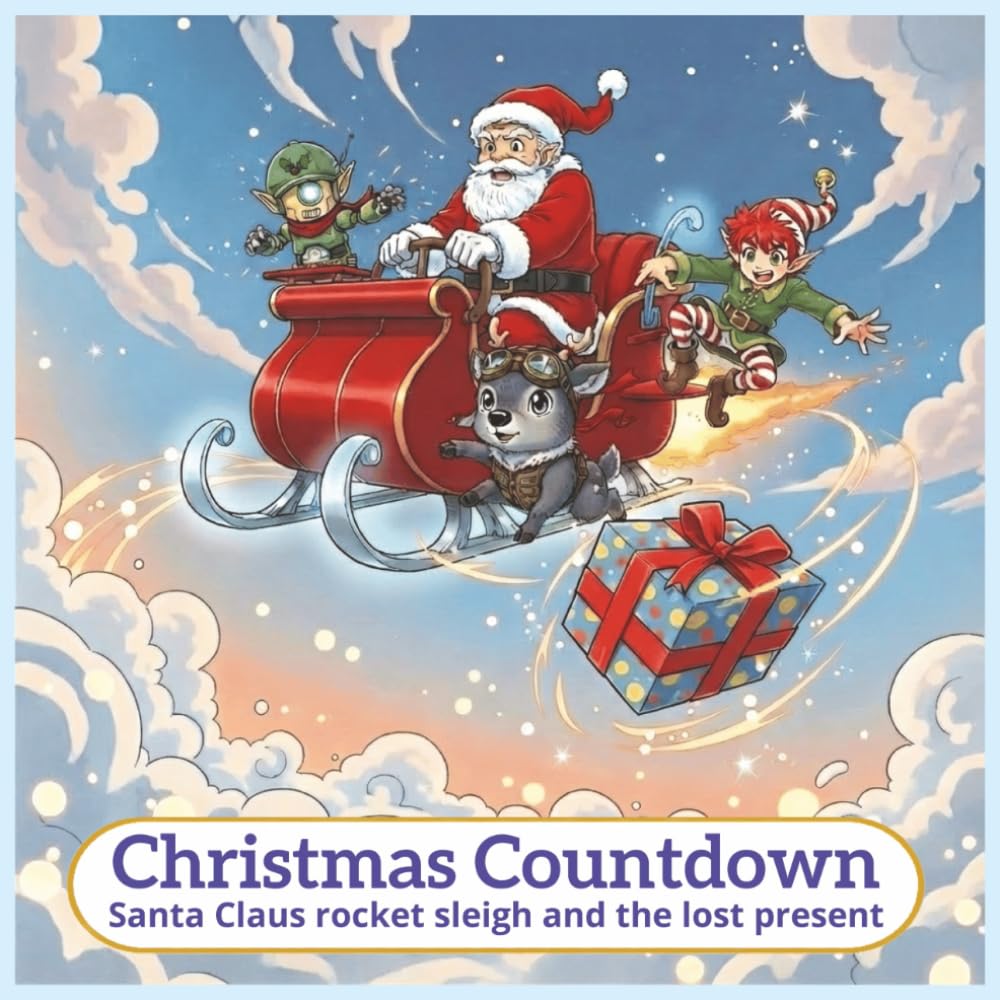 Christmas Countdown: santa claus rocket sleigh and the lost present