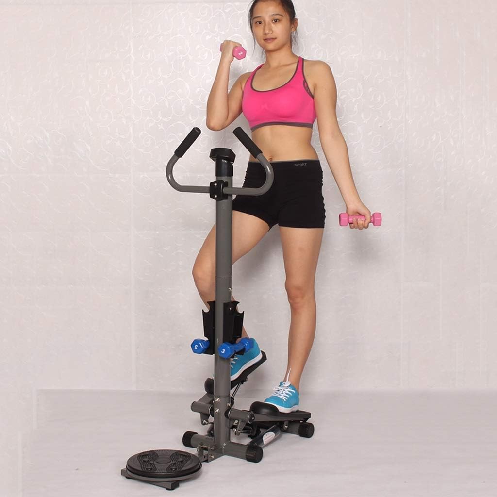 Stepper Steppers Handle Mini Exercise Fitness Machine Under Desk Elliptical Stepper Adjustable, More Stable with Heavier Weight, Portable Mini Step