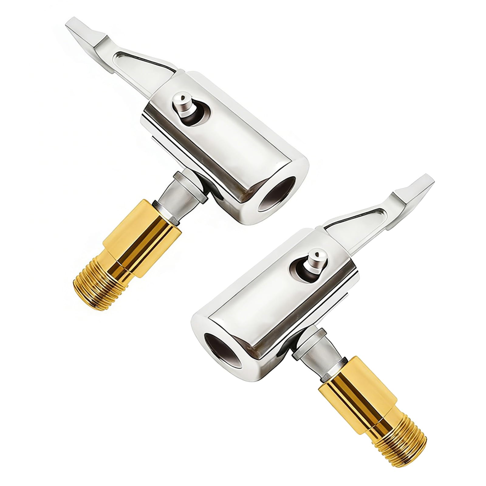 2 Pcs Tire Air Chucks,tyre inflator adaptor,tyre valve adapter,Lock on Air Chuck,Metal Locking Air Chuck with Standard Tire Valve Thread No Leakage Inflating Nozzle for Portable Tires Pump