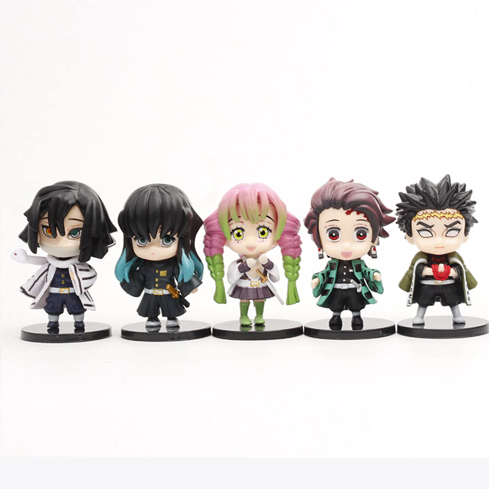 Set of 5 Figures Demon Slayer Action Figures Q Version Tanjiro Nezuko Kyoujurou Anime Figures Action Figure Statues Figurine Toys Fan Collections Gift for Kids Boy Children Christmas Car Home Decor