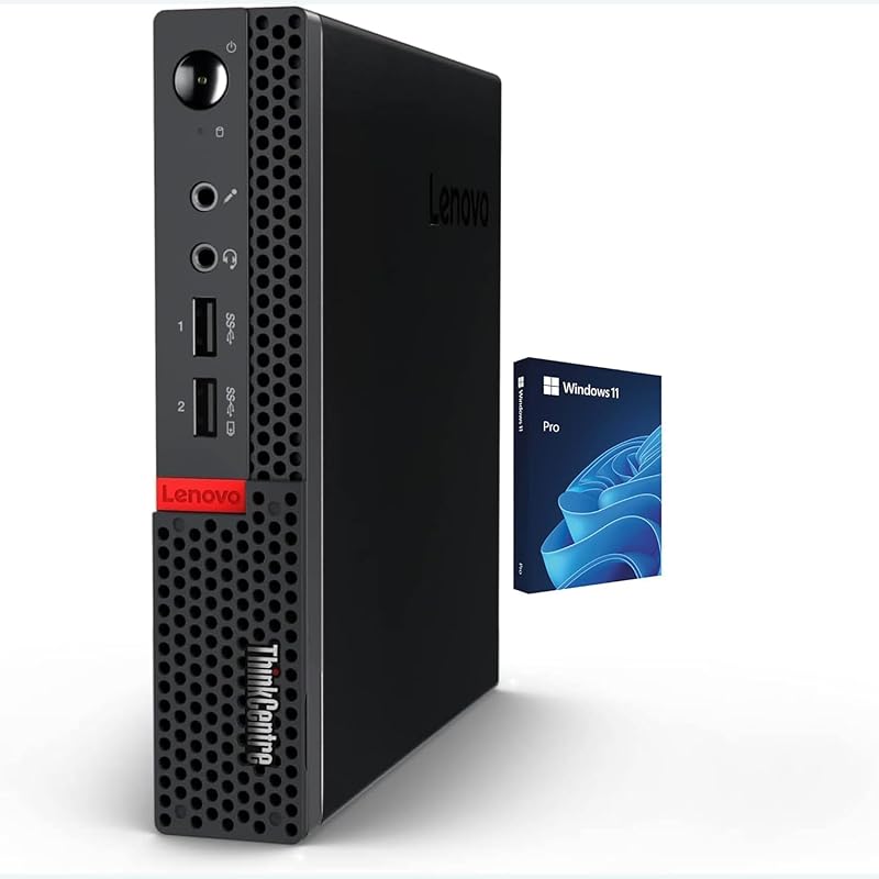 Lenovo ThinkCentre Tiny Business Desktop Mini PC, AMD Processor, 8GB RAM, 128GB PCIe SSD, 2X Display Port, USB 3.1 Gen 1, RJ-45, Wi-Fi, Windows 11 Pro, Black