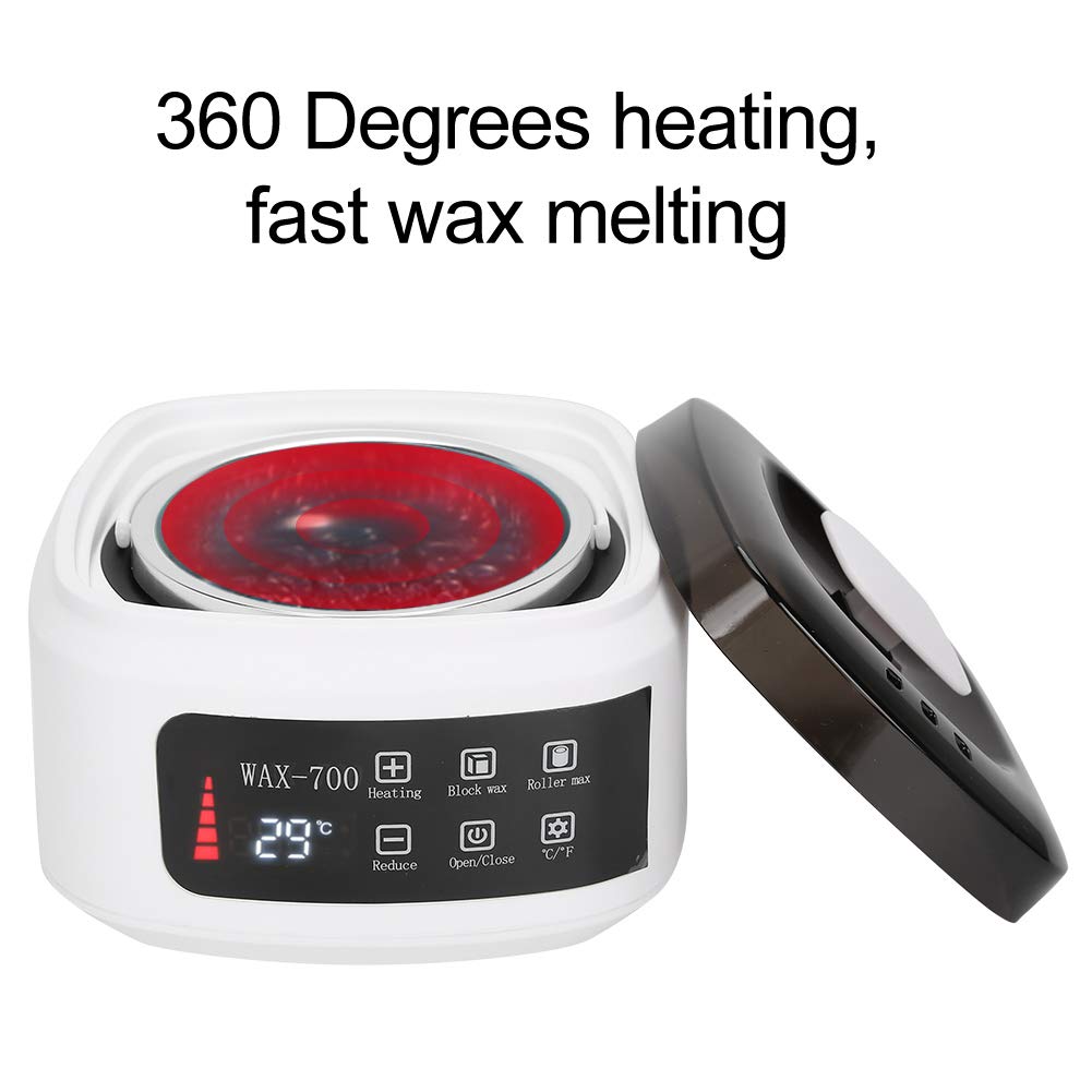 Pongnas Profesjonalny Podgrzewacz do Wosku 500 Ml Automatyczna Kontrola Temperatury Elektryczna Maszyna do Topienia Wosku Usuwania Włosów Użytku Domowego w Salonie materiał (Wtyczka UE 220 V)