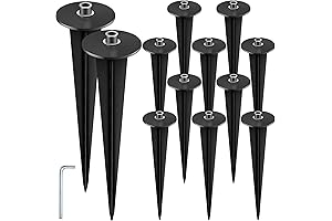Metal Replacement Stakes for Solar Lights Outdoor (12-Pack, 6.2 Inches)