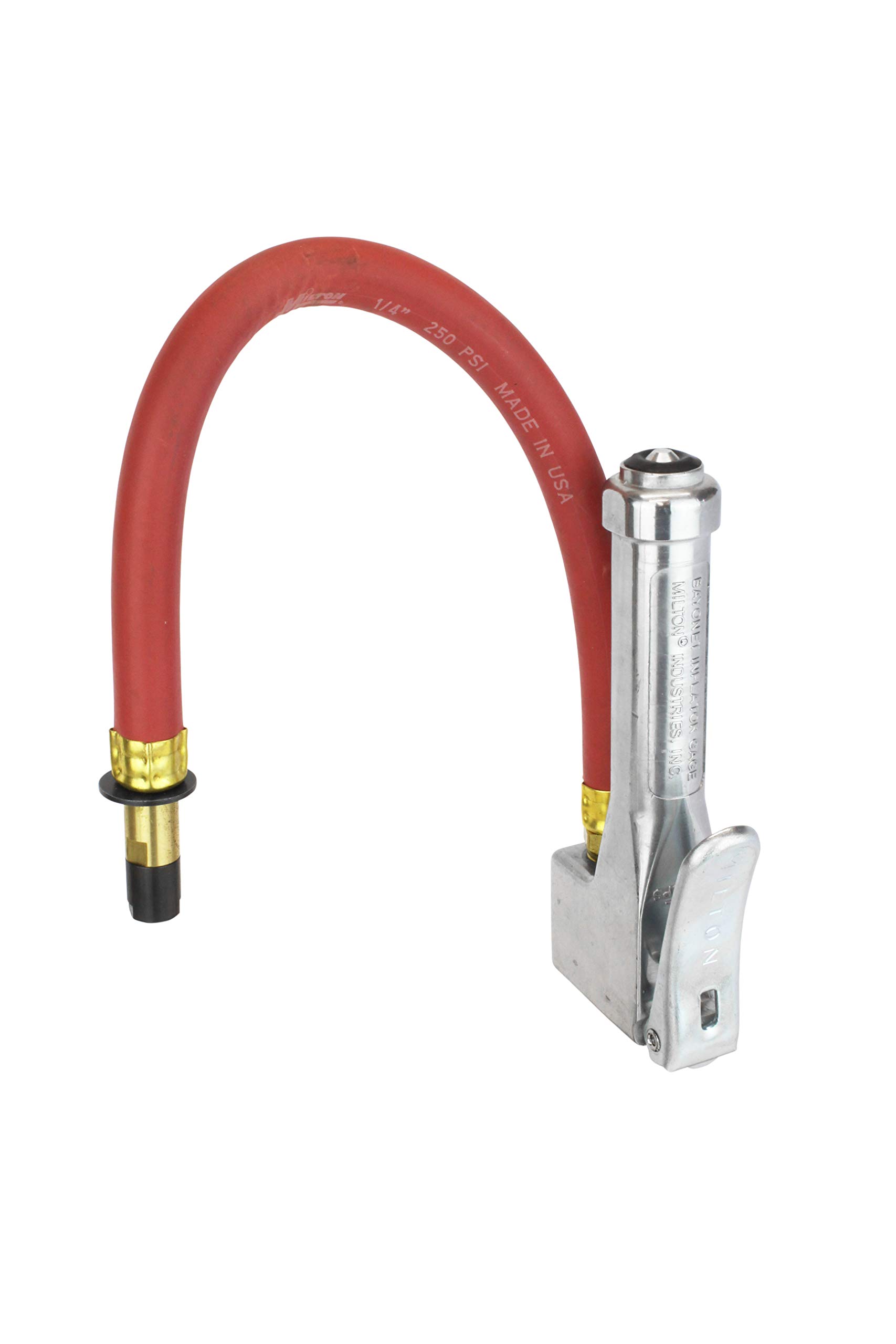 Milton (S-520 Bajonett-Reifendruckprüfer – gerader Luftfutterkopf, 120 PSI max.