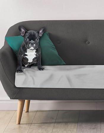 PawPad Design Bed, Couch and Car Seat Protective Cover, Grey, Full/Queen Size, 82 inches x 60 inches, 1 Count