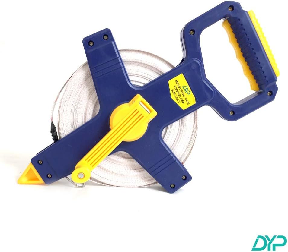DYP Fiberglass Open Reel Measuring Tape 1/2"x165' 50 Meters Double Side Measurement Feet Inches Metric