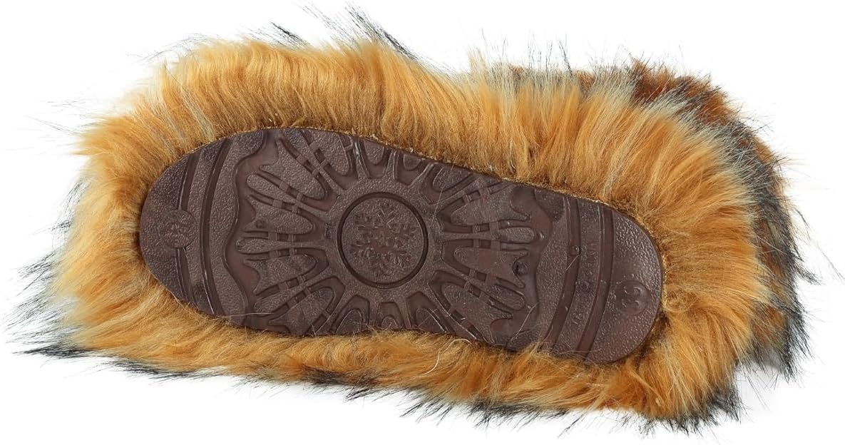 Women's Faux Fur Boots Furry Boots y2k for Girls Fuzzy Fluffy Winter Snow Boots Warm Outdoor Indoor Mid-Calf Flat - Image 5