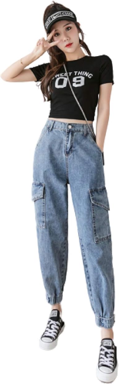 Korean high waisted jeans Clearance