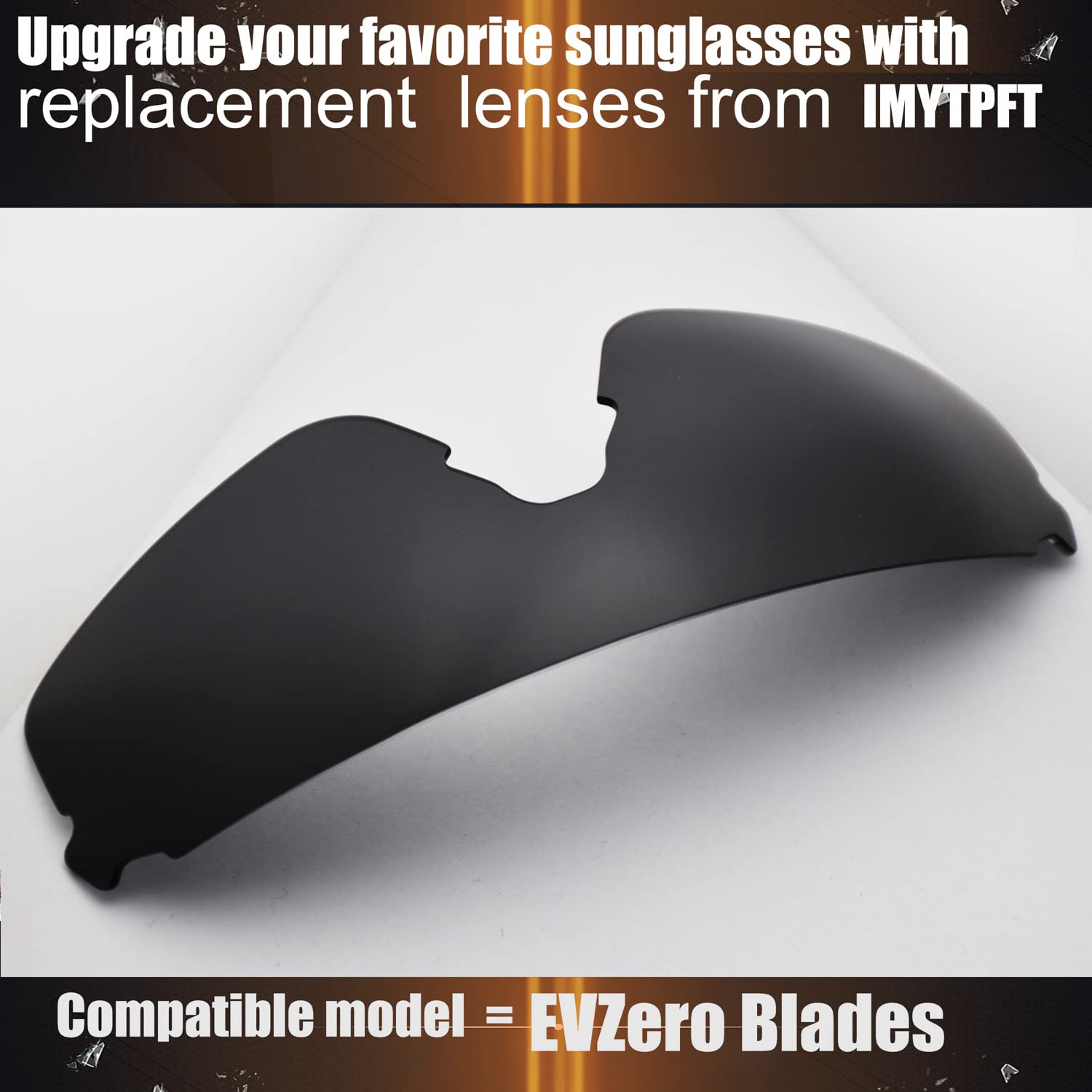 2 kompatible Ersatzklingen für Oakleys EVZero schwarz polarisiert, Schwarz , Einheitsgröße