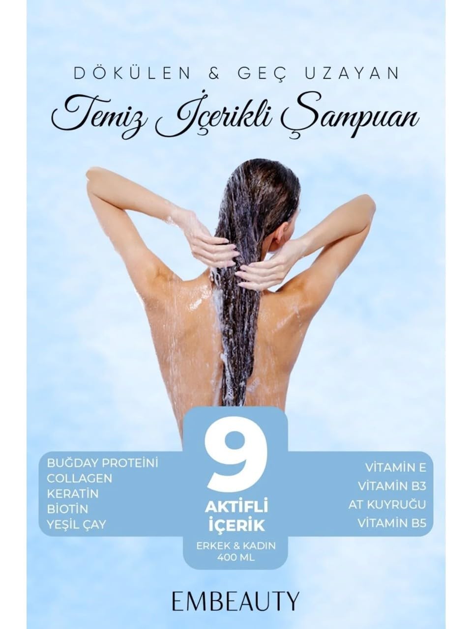 Kolajen ve Keratin Saç Dökülmesine Karşı Hızlı Sac Uzatan Dolgunlaştırıcı Onarıcı Besleyici Şampuan
