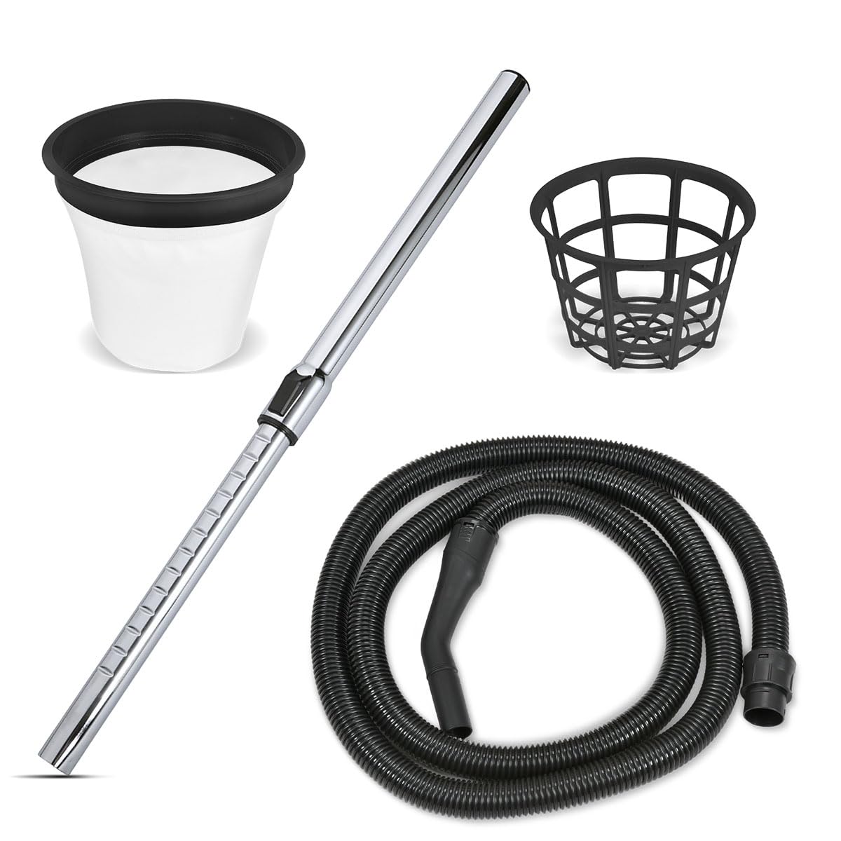 STAHLWERK VCL-1400 ST - Aspirador Industrial 1400W con Tanque Metálico 60L, Función Soplador, Función de Agitación de Polvo y Función de Apagado de Seguridad, Aspirador