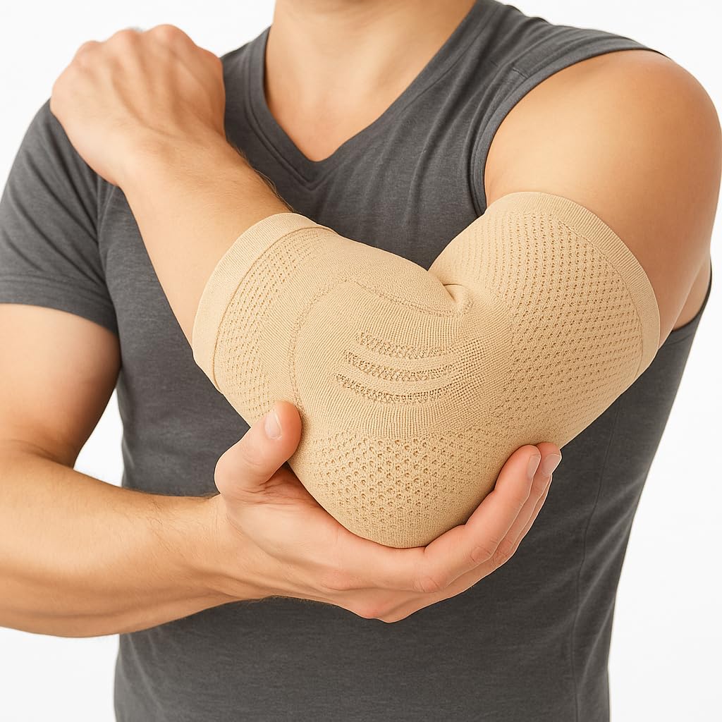 Skin Elbow Compression Brace - Provides Elbow Support, Pain Relief & Muscle Recovery - Suitable for Sports, Work & Daily Use - Unisex