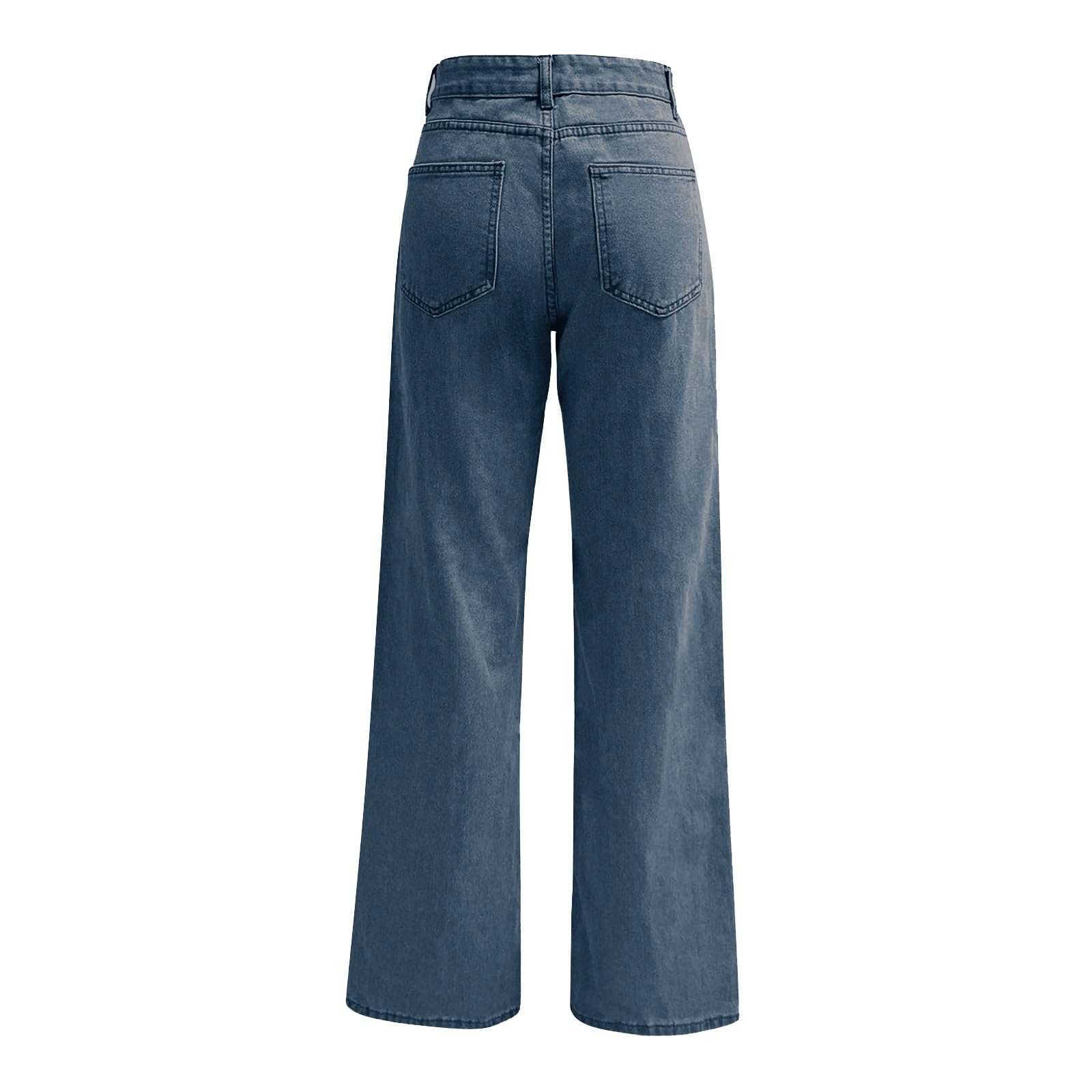 Pantalon en jean en coton pour femme en mousseline de soie avec poches