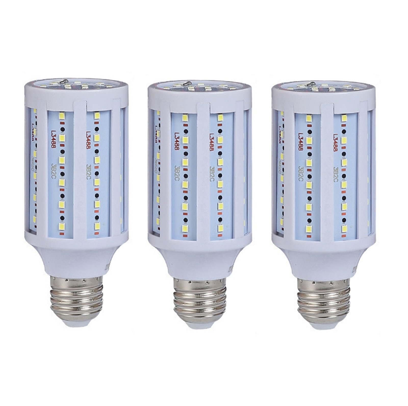 Żarówka LED E27 5w-20w Odpowiednik 40w-160w Niemigoczące oświetlenie energooszczędne do oświetlenia zewnętrznego obszary drogi magazyny parkingowe (E27 15 W ciepły biały 3000K, 3 szt.)