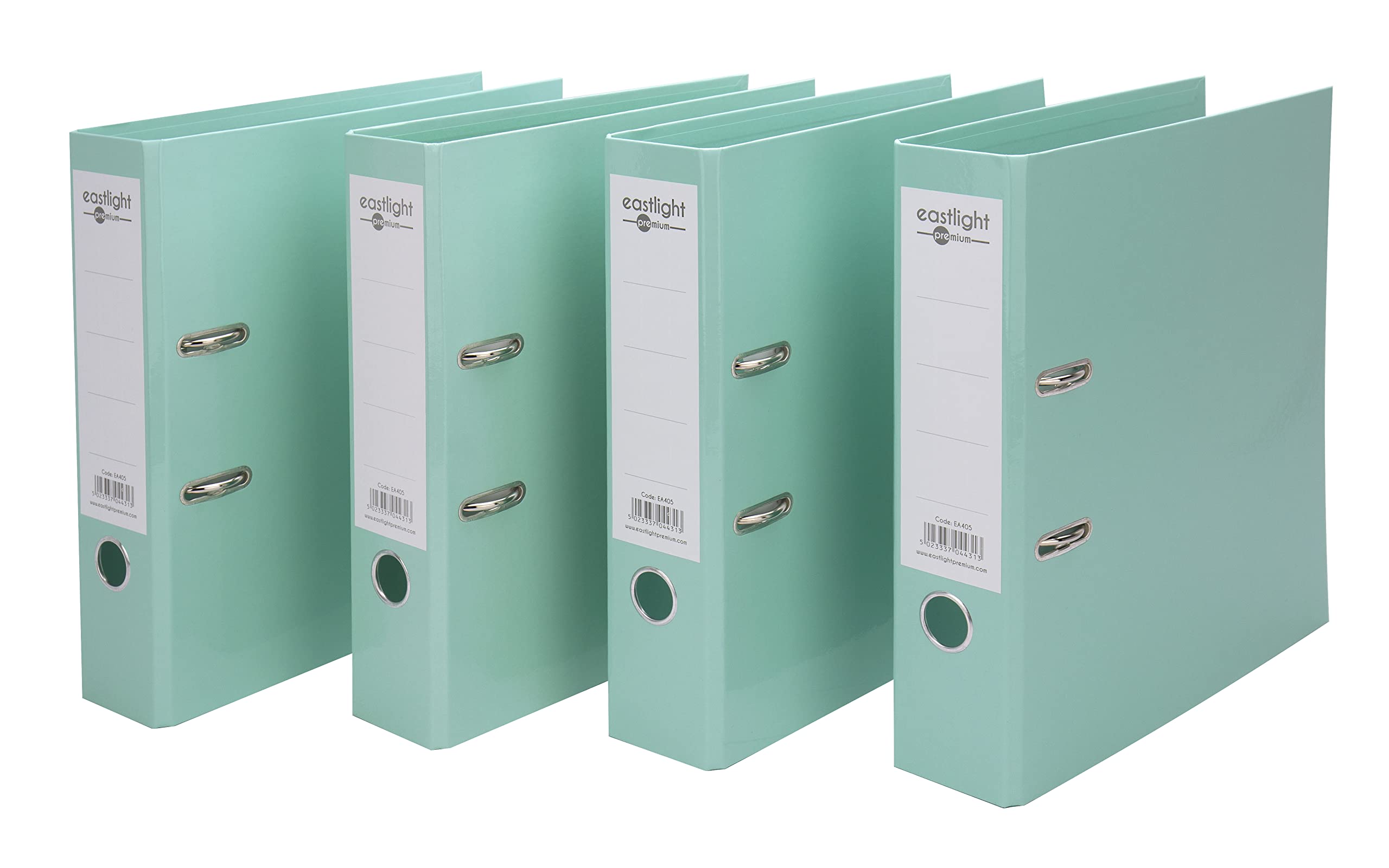 Eastlight A4 Pastel Premium Lever Arch File Green, Pack of 4