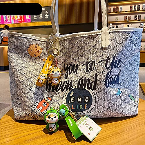 Hsyhere Men Women Boys Girls Silicone Cute Pvc Shiba Inu Keychain Creative New Year Gift Bag Animal Pendant Car Key Pendant Metal Key Ring-Shiba Inu Cat #TOP6