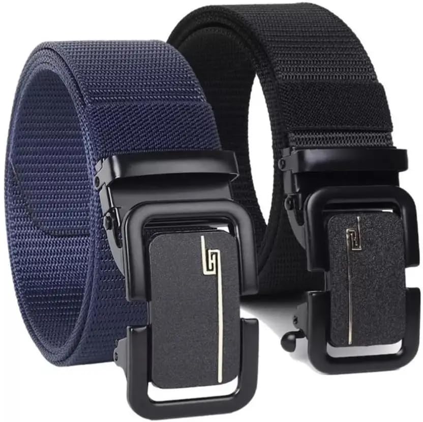 tpm Men's Tactical Belt Set, Nylon Webbing Military Style Belts with Quick Release Buckle, Black and Navy Blue, 2-Pack-picture-32