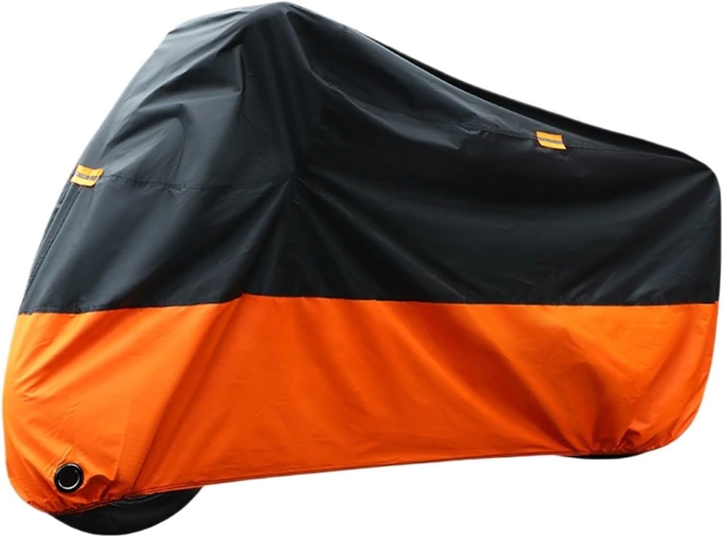 DTZAEUKE Motorcycle Cover For Yamaha Tricity 300, All Weather Waterproof Rain Dust UV Protection Windproof Strap Night Reflective Strip,Orange Black-XXXXL/295 * 110 * 140