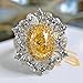 JOUDWASS 18K White Gold Plated 2 Carat Moissanite Engagement Rings for Women Elegant and Fashion Can be Used as Anniversary Eedding Promise Rings for Her Adjustable Size 5-9 (Silver-y)