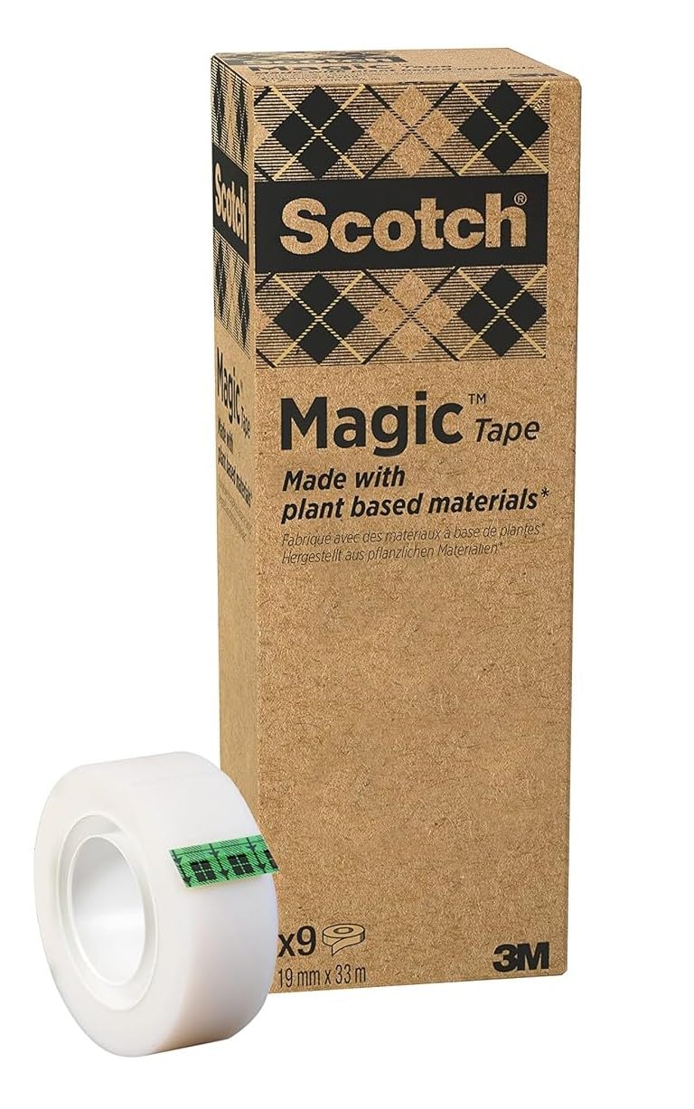 Scotch Tape Magic Transparent 19 Mm (W) X 33 M (L) Pp (Polypropylene) Pack Of 9