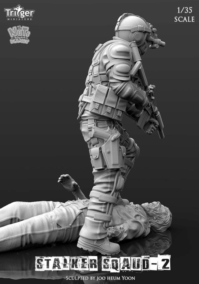 Nutplanet T35019 1/35 Stalker Squad 2 Support Shooting Buddy Kit de construcción de resina sin pintar