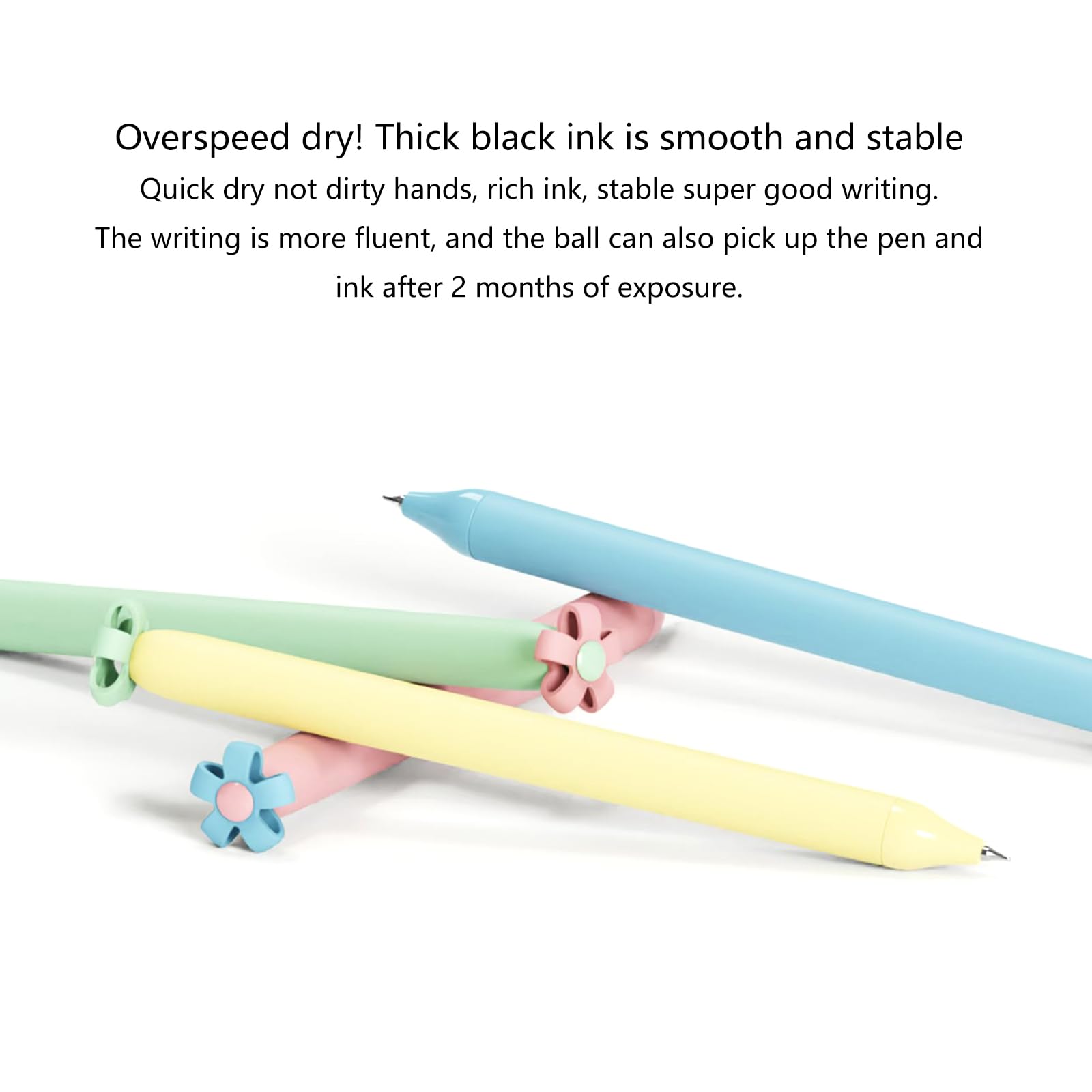 4Pcs Retractable Gel Pen Flower Gel Pen Novelty Writing Pen Christmas Party Supply For Student Children Game Reward — view 7