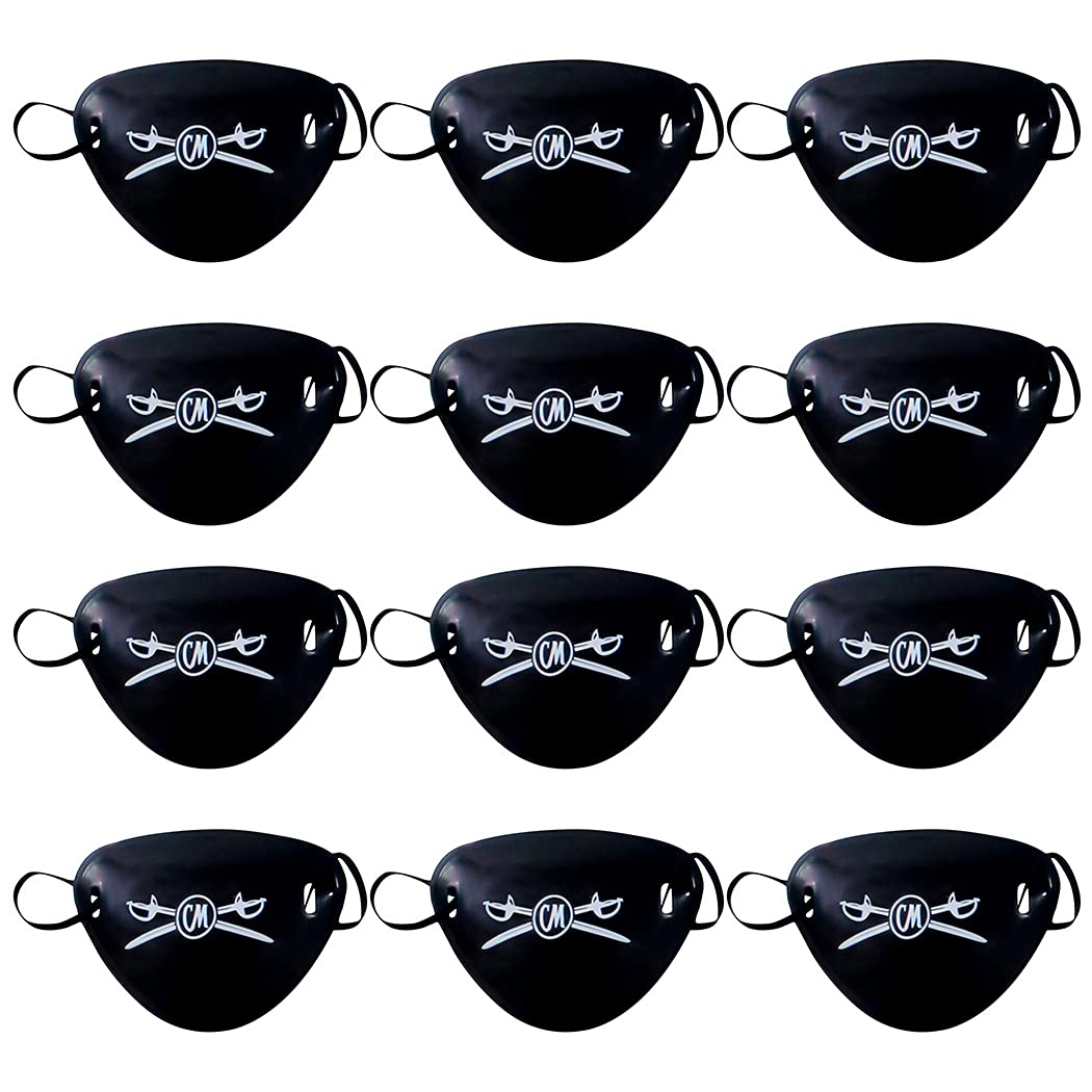 SalLady Captain Theme Mask Christmas Lightweight Printed Funny Adjustable Halloween Eye Patch 12PCS Printed Left Right Eyeshade Adjustable Single Eye