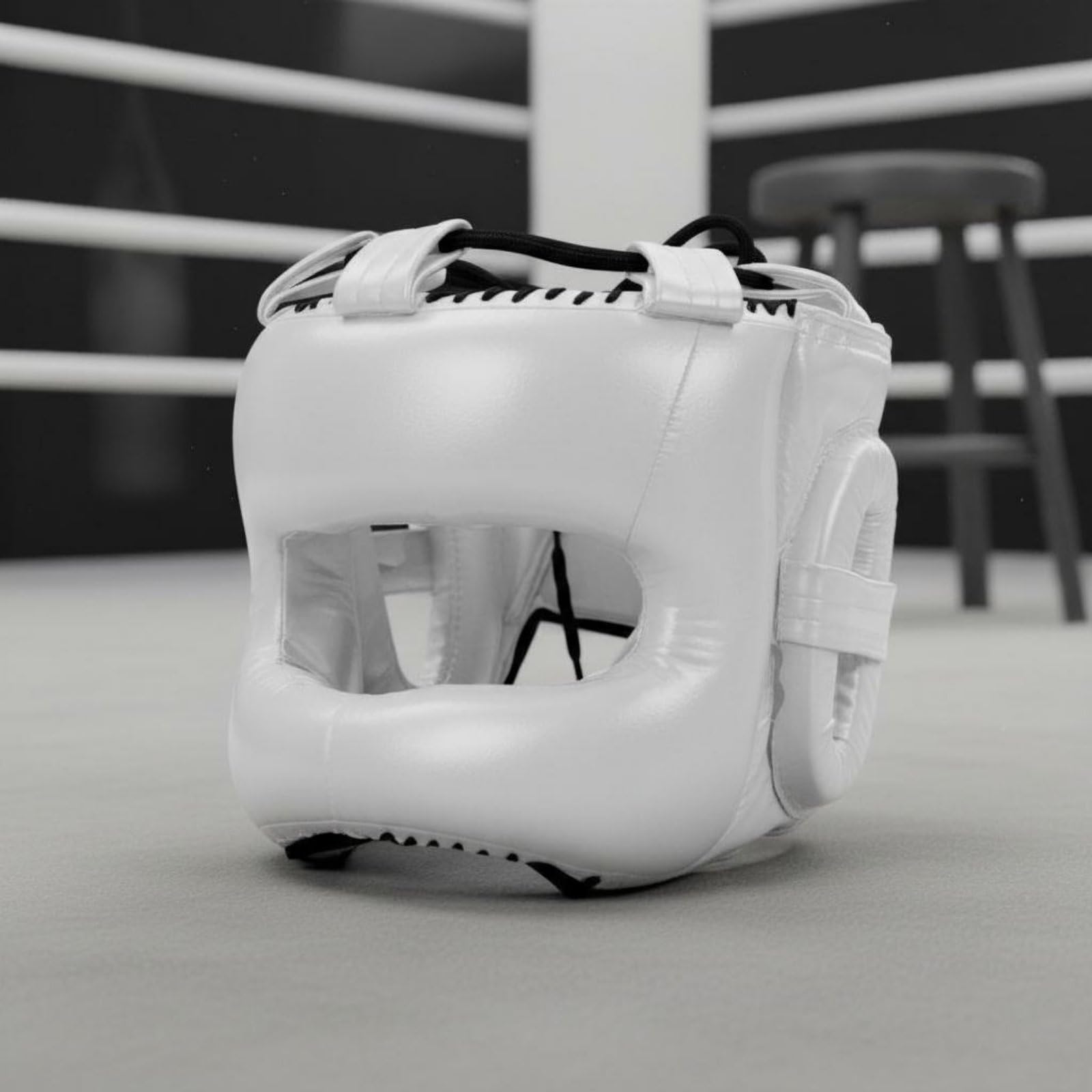 predolo Casco de Boxeo con Barra Procción Completa Proctor Facial de Boxeo Acolchado Casco Sparring Cerrado para Adultos, Lucha, Competición