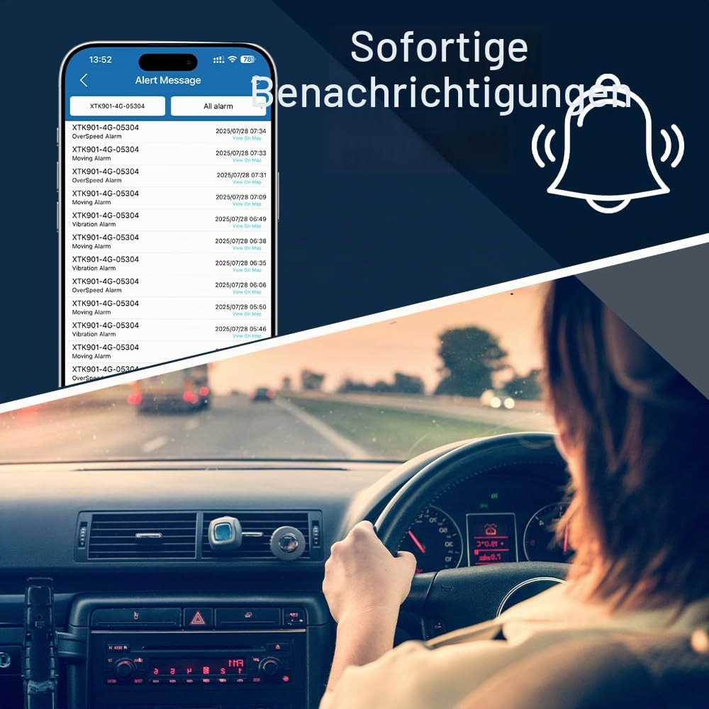 TKMARS 4G GPS Tracker Auto mit Magnet & 20000mAh Akku, Echtzeit GPS Ortung mit APP/Web/SMS, Bewegungs/Abfall/Vibrationsalarm, Fahrzeug Tracker für Auto, Motorrad, Wohnmobil & Flotte