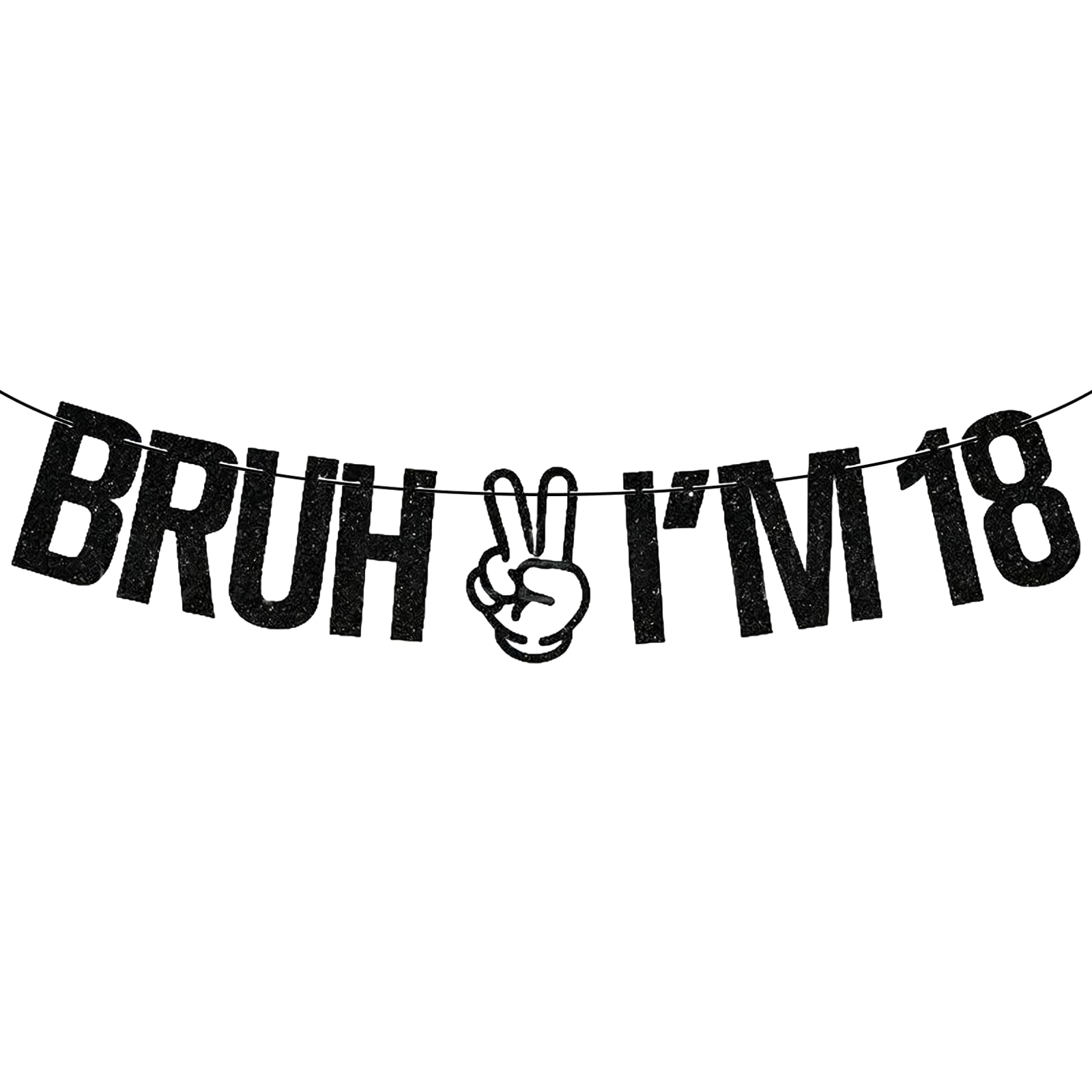 Happy 18th Birthday Banner – Flashing Black Banners for Boys and Girls – 18th Birthday Decorations (Age18) — image 1