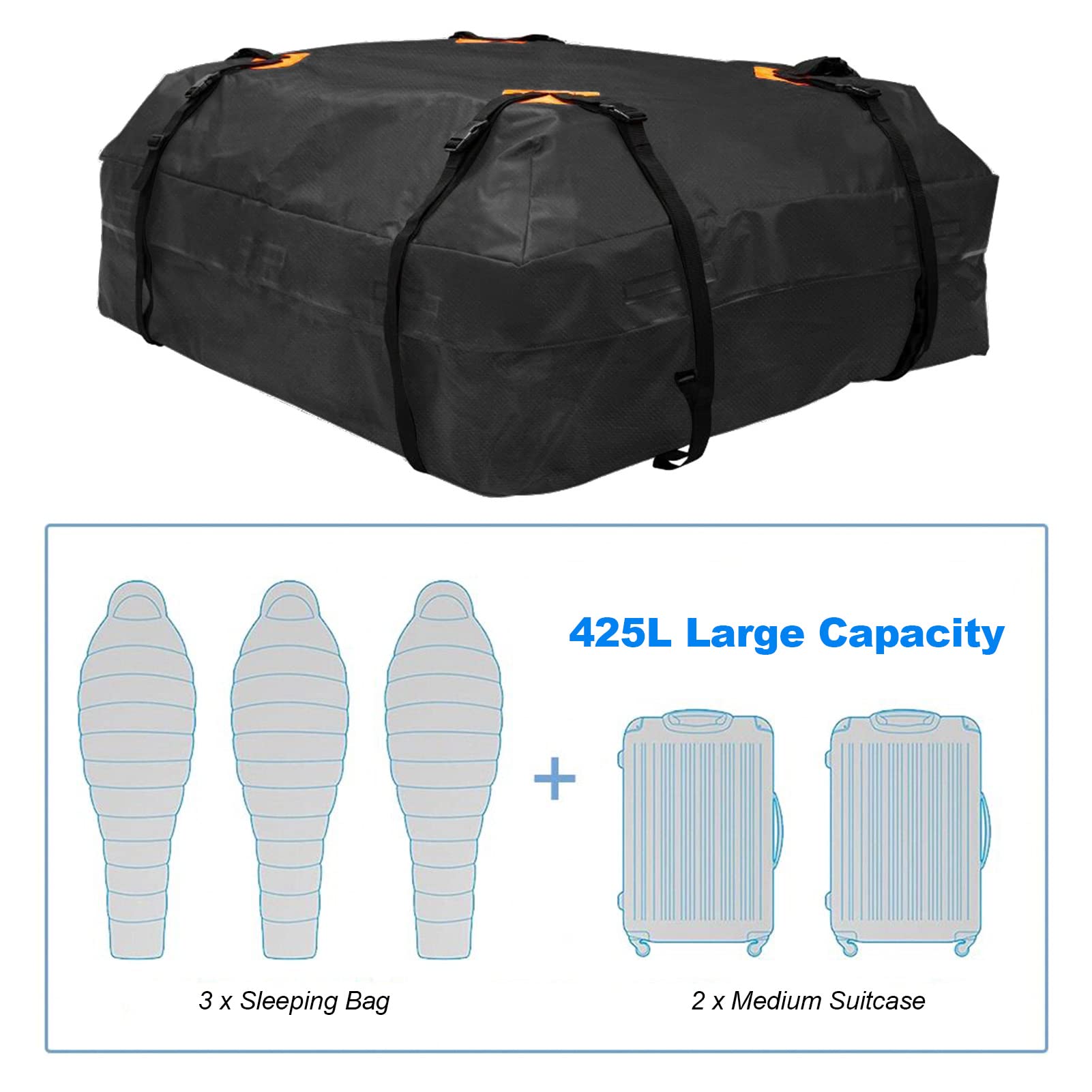Cargo Bag Car Roof Cargo Carrier Universal Luggage Bag Storage Cube