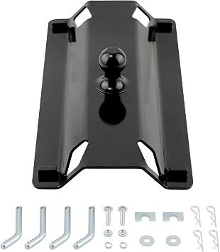 maXpeedingrods Gooseneck Plate for Fifth Wheel Rails with 2-5/16 inch Ball, Gooseneck Ball Plate for Standard Pickup Truck Bed Trailer Towing, 25000 LBS